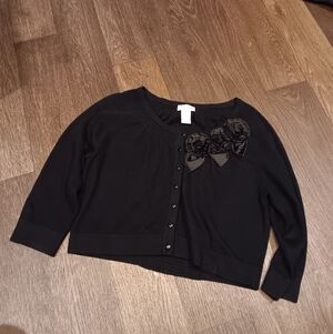 Soft Surroundings Black Knit Top Sz L Or M Y2k Style